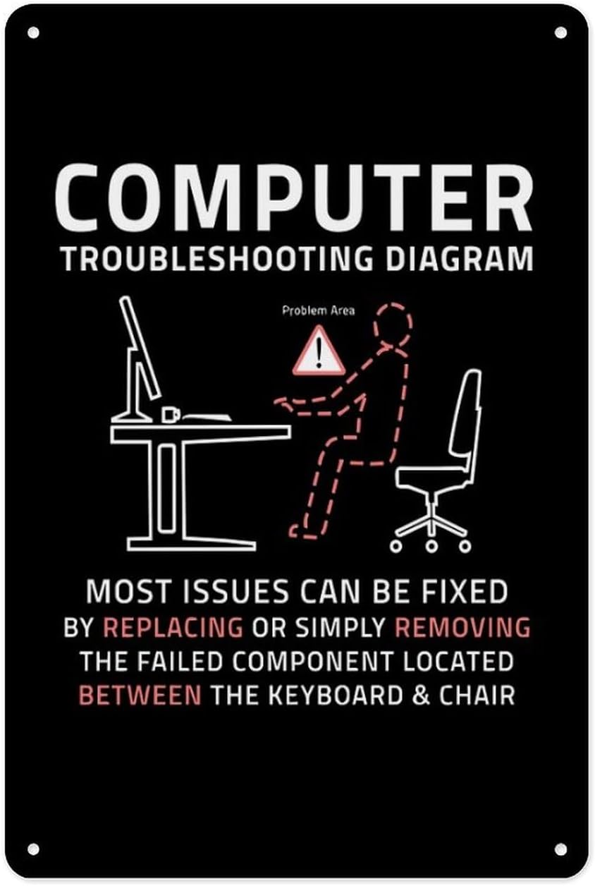 Office Tech For Home - Metal Tin Sign 8 X 12