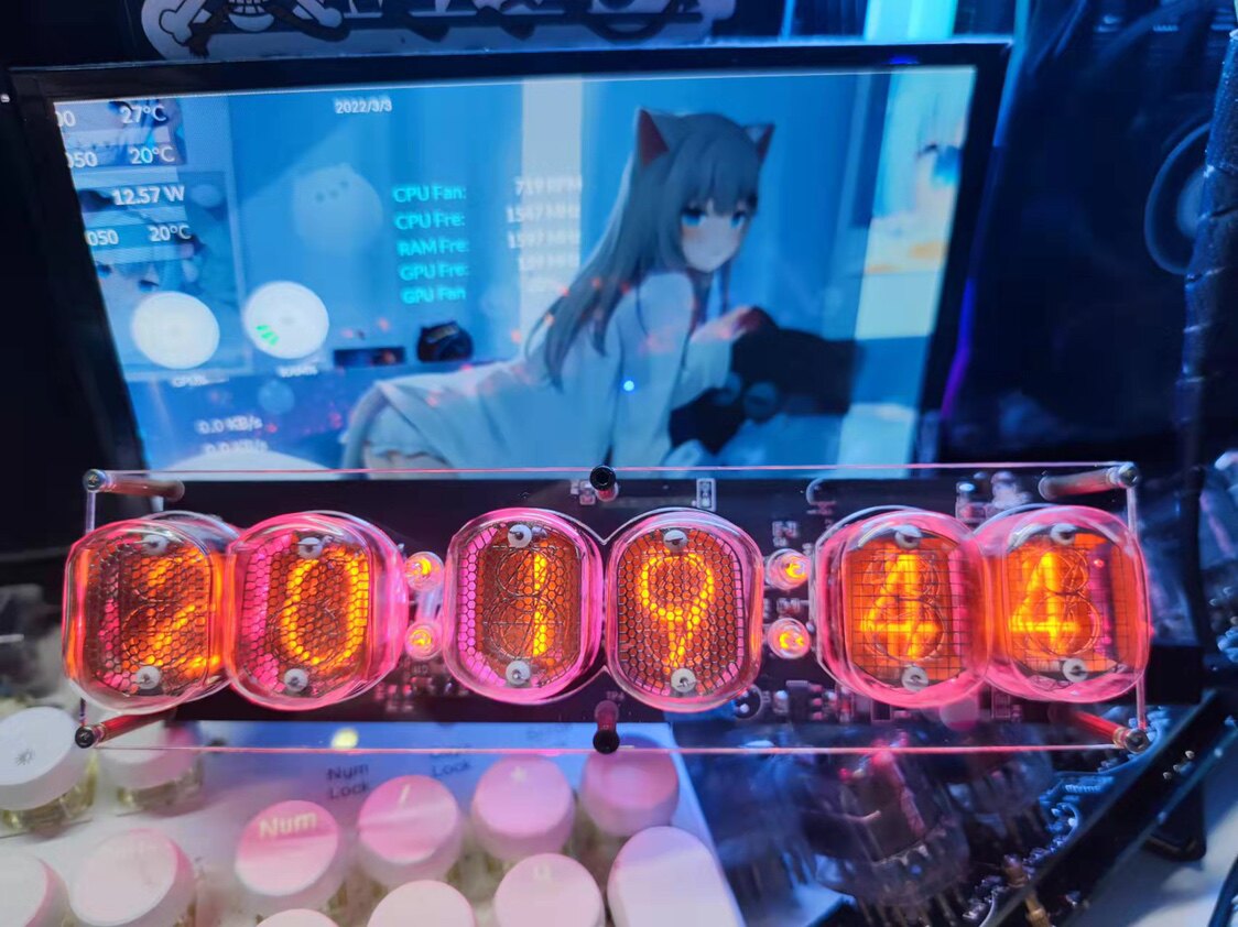 Tech Office Youtube - QS30-1 Nixie Tube Clock, Retro Glow