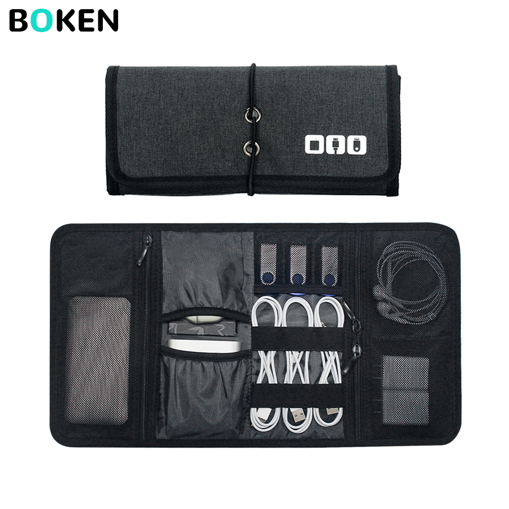 Office Tech For Home - Tech Organizer Bag Cable Storage Case