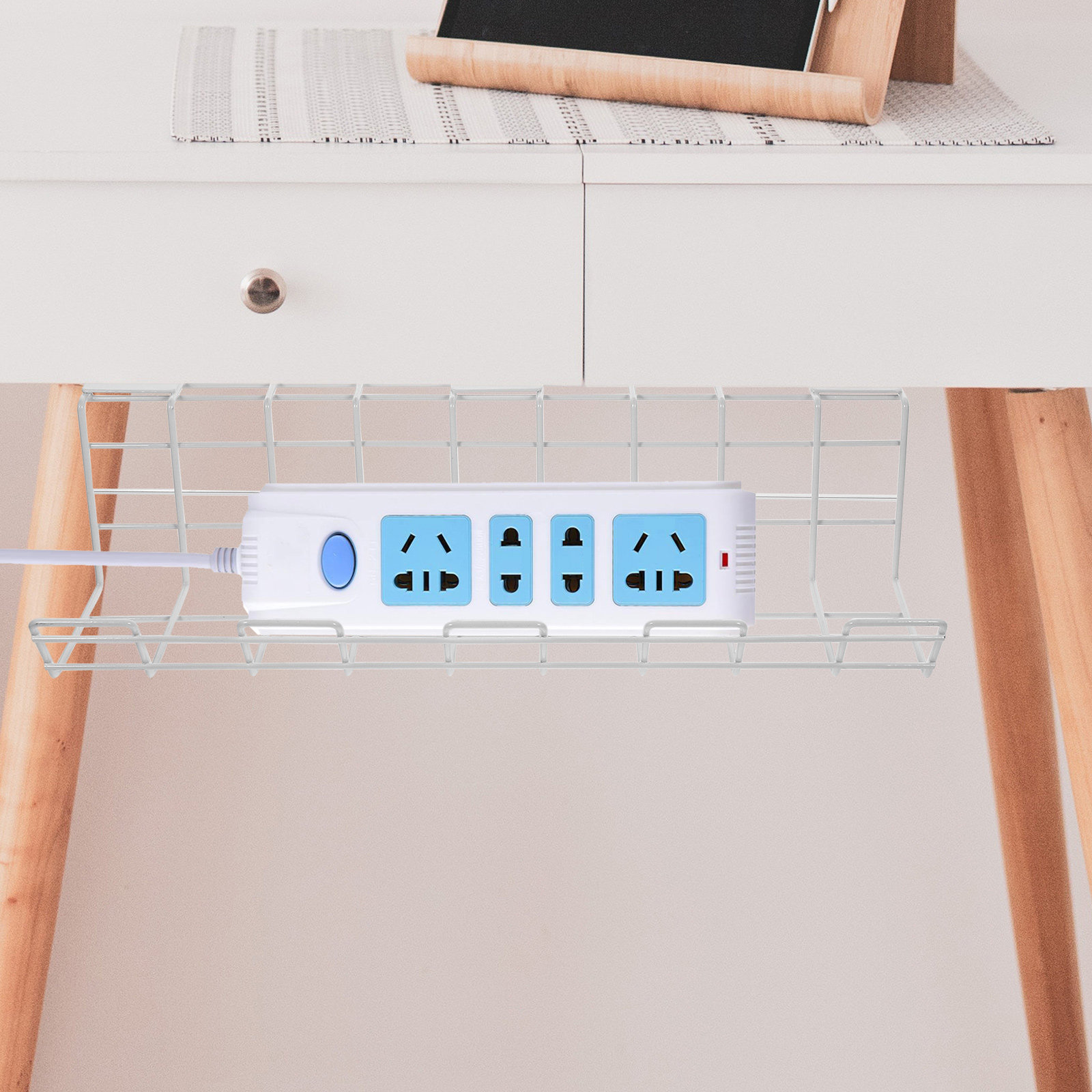 Surge Protector Rack - 2Pcs Under Desk Cable Organizer Racks