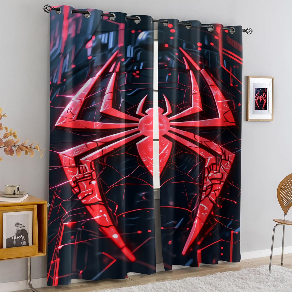 Spider Print Curtains Futurist - Tech Office Youtube review and price