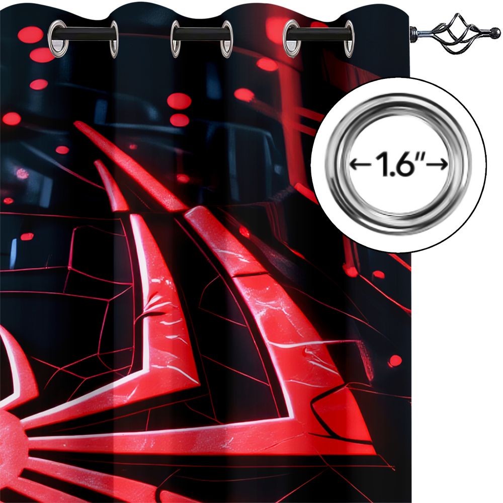 Spider Print Curtains Futurist - Tech Office Youtube review and price