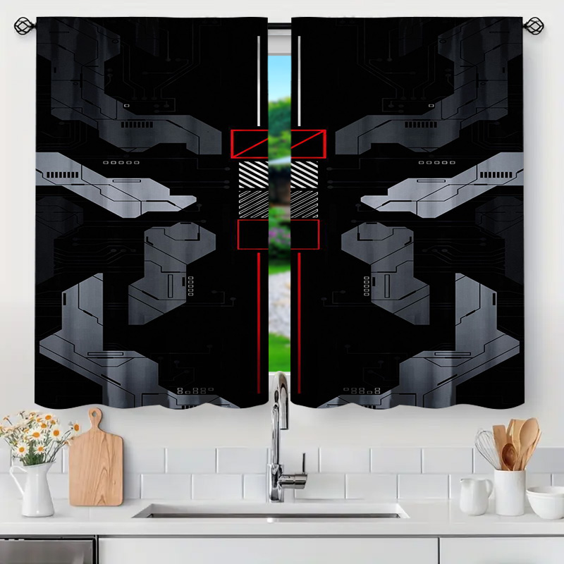 2pcs Mecha Tech Curtains with  - Tech Office Youtube review and price