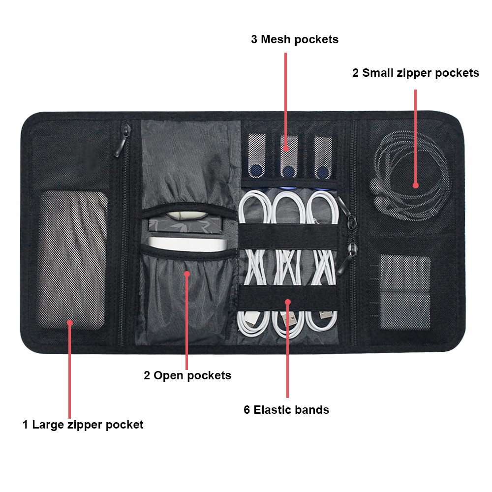 Tech Organizer Bag Cable Stora - Office Tech For Home review and price
