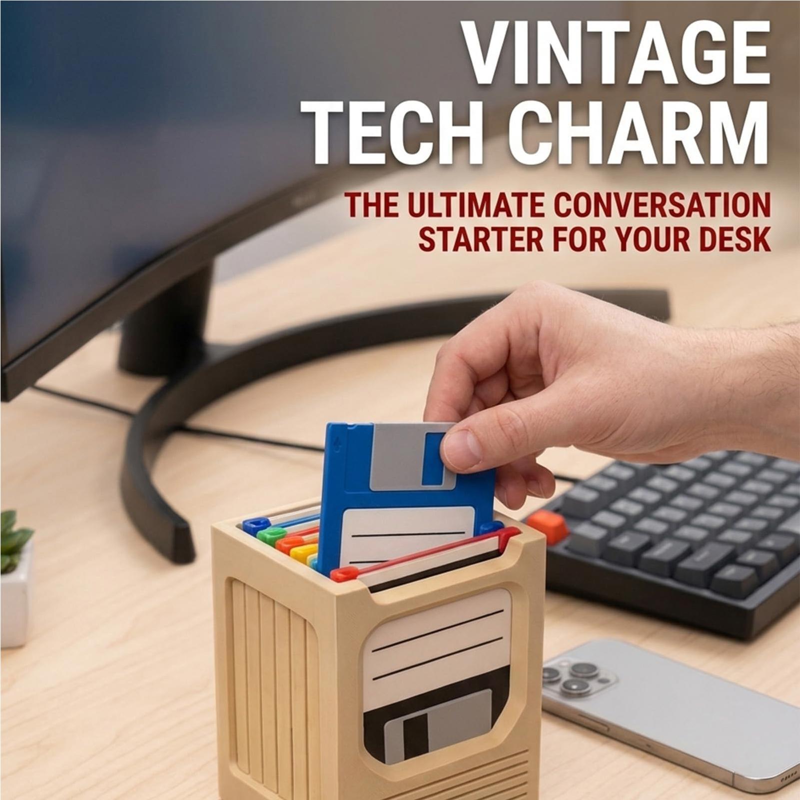 Retro Tech Coaster Holder Set  - Office Tech For Home review and price